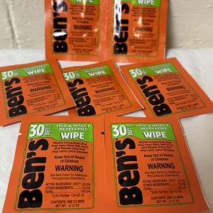 12 ready-to-use wipes - Ben's Deet Wipes Tick Repellent